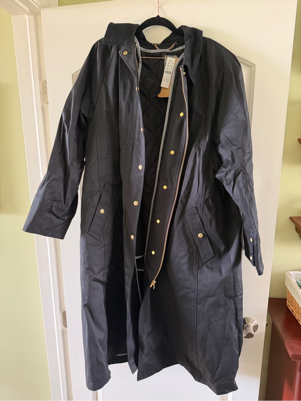 J Crew Waxed Canvas Long Coat